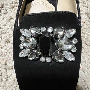 Elegant Black Embellished Women's Loafers